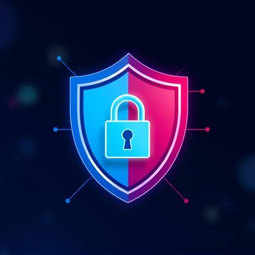 Icona di uno scudo per la protezione dei dati con un lucchetto digitale