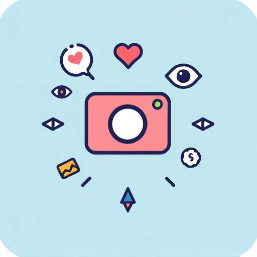 Icona rappresentante la creazione di contenuti per social media